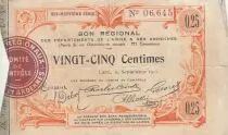 France 25 Centimes - Laon - Bon R&eacute;gional - 19-09-1915 - Quatri&egrave;me s&eacute;rie