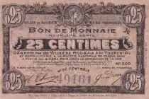France 25 Centimes - Ville - Roubaix-Tourcoing - 16-12-1916 - 9ème série