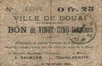France 25 Centimes - Ville de Douai - 06-06-1915