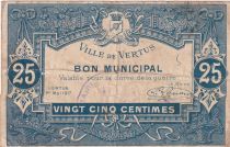 France 25 centimes - Ville de Vertus - 01-05-1917