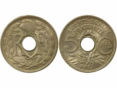 France 25 Centimes, Lindauer, Big Diameter- 1917 Paris