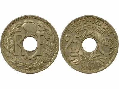 France 25 Centimes, Lindauer, Soulign� - 1915 Paris