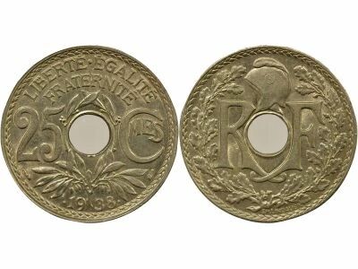 France 25 Centimes, Lindauer, with Dots - 1938 Paris
