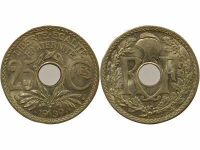 France 25 Centimes, Lindauer, with Dots - 1939 Paris