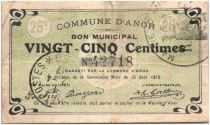 France 25 Centimes Anor Commune - 1915