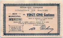 France 25 Centimes Baives City - 1915