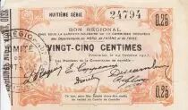 France 25 Centimes Fourmies City - 1915
