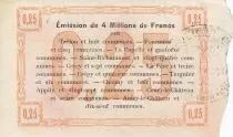 France 25 Centimes Fourmies City - 1915