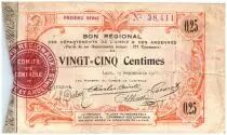 France 25 Centimes Laon R&eacute;gional - 1915