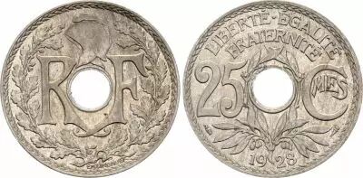 France 25 Centimes Lindauer - 1928