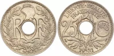 France 25 Centimes Lindauer - 1931