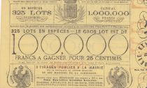 France 25 Centimes Loterie de Chatearoux - 1868 - VF - 2 nd ex