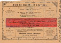 France 25 Centimes Loterie Parc et Jardin de Bordeaux - 1864 - VF