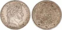 France 25 Centimes Louis Philippe I - 1845 B Rouen - Silver