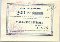France 25 Centimes Mayenne Ville