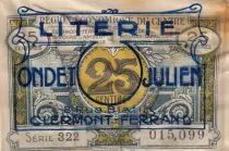 France 25 Centimes Publicitaire Lietrie Ondet - Clermont Ferrand - Serial 322