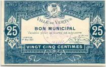 France 25 Centimes Vertus Ville - 1917