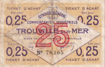 France 25 Cents  - Syndicat Général des Commerçants & Industriels - Trouville-sur-Mer - 1920 - P.14-09