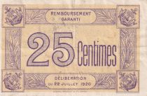 France 25 Cents  - Syndicat Général des Commerçants & Industriels - Trouville-sur-Mer - 1920 - P.14-09