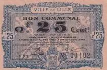 France 25 Cents - City of Lille - Bon communal - 31-07-1917 - Série Y 22