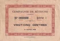 France 25 Cents - Compagnie de Béthune - 01-01-1916 - Série 1