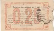France 25 Cents - Fourmies - Regional Coupon  - 24-10-1915 - Fourth serial