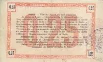 France 25 Cents - Laon - Regional Coupon  - 19-09-1915 - Fourth serial
