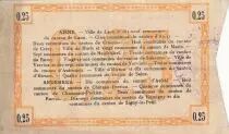 France 25 Cents - Laon - Regional Coupon  - 19-09-1915 - Fourth serial