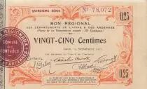 France 25 Cents - Laon - Regional Coupon  - 19-09-1915 - Fourth serial