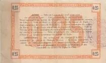 France 25 Cents - Laon - Regional Coupon  - 19-09-1915 - Fourth serial