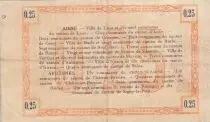 France 25 Cents - Laon - Regional Coupon  - 19-09-1915 - Fourth serial