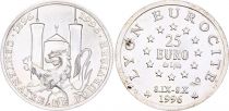 France 25 Euros - Lyon - Fourvière centenary  - 1896-1996 - Silver