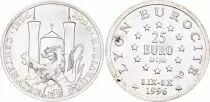 France 25 Euros - Lyon - Fourvi&egrave;re centenary  - 1896-1996 - Silver