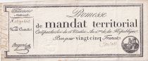 France 25 Francs - Mandat Territorial - 28 Ventose An IV (18.03.1796) - TTB+