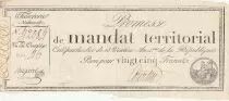 France 25 francs - Mandat Territorial avec s&eacute;rie - 1796 - SUP