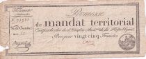 France 25 Francs - Mandat Territorial avec série - 28 Ventose An IV (18.03.1796) - TB