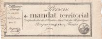 France 25 Francs - Territorial mandate with serial 27 - 28 Ventose An IV (18.03.1796)