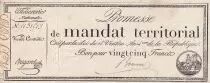 France 25 Francs - Territorial mandate without serial - 28 Ventose An IV (18.03.1796) - VF