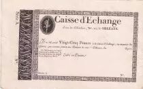 France 25 Francs Caisse d\'&eacute;change de Orl&eacute;ans - An 10 - non &eacute;mis