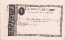 France 25 Francs Caisse d\'échange de Orléans - An 10 - not issued