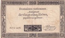 France 25 Livres- Black print - 06-06-1793 - Sign. Jame - Serial 1078 - P A.71