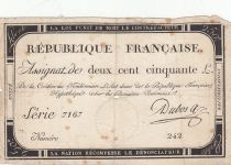 France 250 Livres - 7 Vendemiaire An II - 28.9.1793 - Sign. Dubos