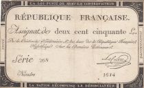 France 250 Livres - 7 Vendemiaire An II - 28.9.1793 - Sign. Leclerc