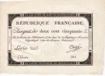France 250 Livres 7 Vendemiaire An II - 28.9.1793 - Sign.  Aug&eacute; - VF+