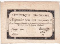France 250 Livres 7 Vendemiaire An II - 28.9.1793 - Sign.  Descuiller - VF