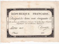 France 250 Livres 7 Vendemiaire An II - 28.9.1793 - Sign.  Domain - VF+