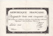 France 250 Livres 7 Vendemiaire An II - 28.9.1793 - Sign.  Tiné - VF+
