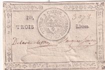 France 3 Livres - FAUX - Indre et Loire - Tours - 1792