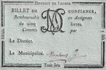 France 3 Sols - Indre et Loire - District de Loches - 1792