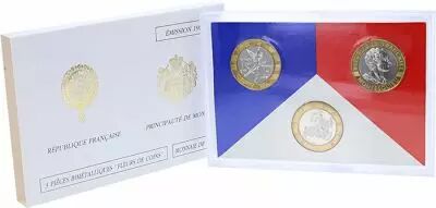 France 3 x 10 francs - Montesquieu - Genius - Grimaldi - 1989 - UNC - Bimetal